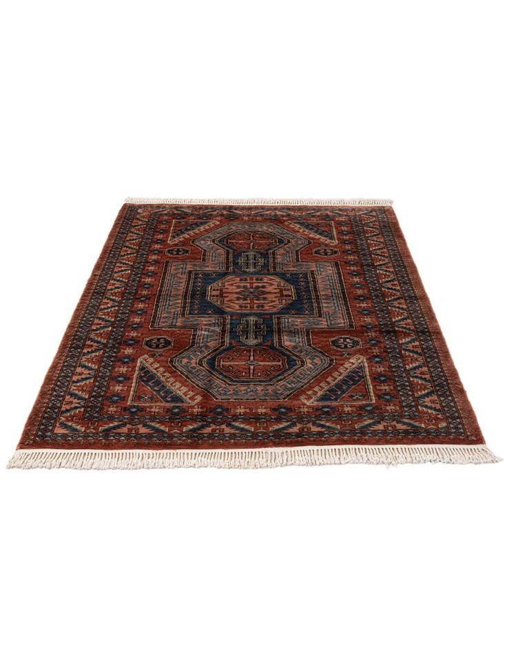 Detail image of 4' 3 x 6' 1  Hand Knotted Kazak Oriental Wool Rug