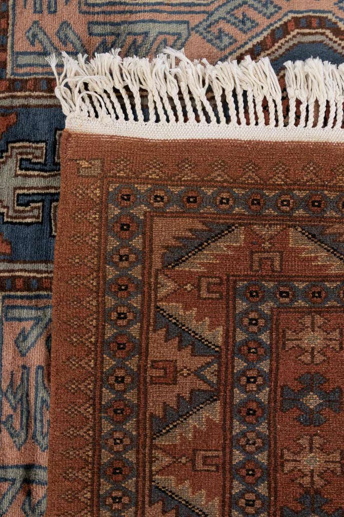 4' 3 x 6' 1 Hand Knotted Kazak Oriental Wool Rug