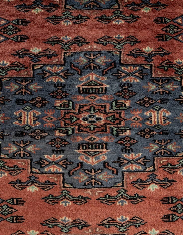 Detail image of 4' 3 x 5' 7  Hand Knotted Kazak Oriental Wool Rug