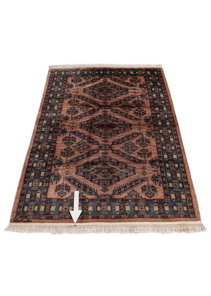 4' 4 x 6' 3 Hand Knotted Kazak Oriental Wool Rug
