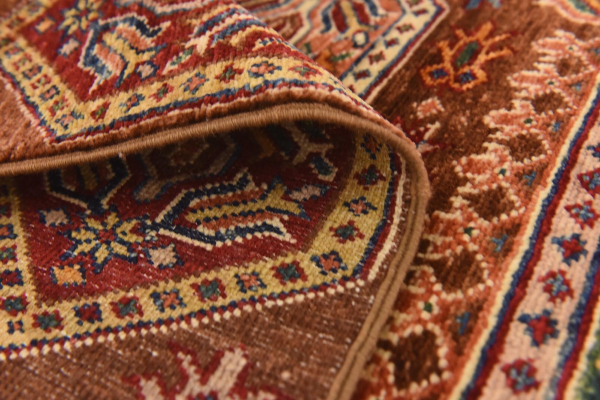 3' 4 x 5' 2 Hand Knotted Kazak Rug