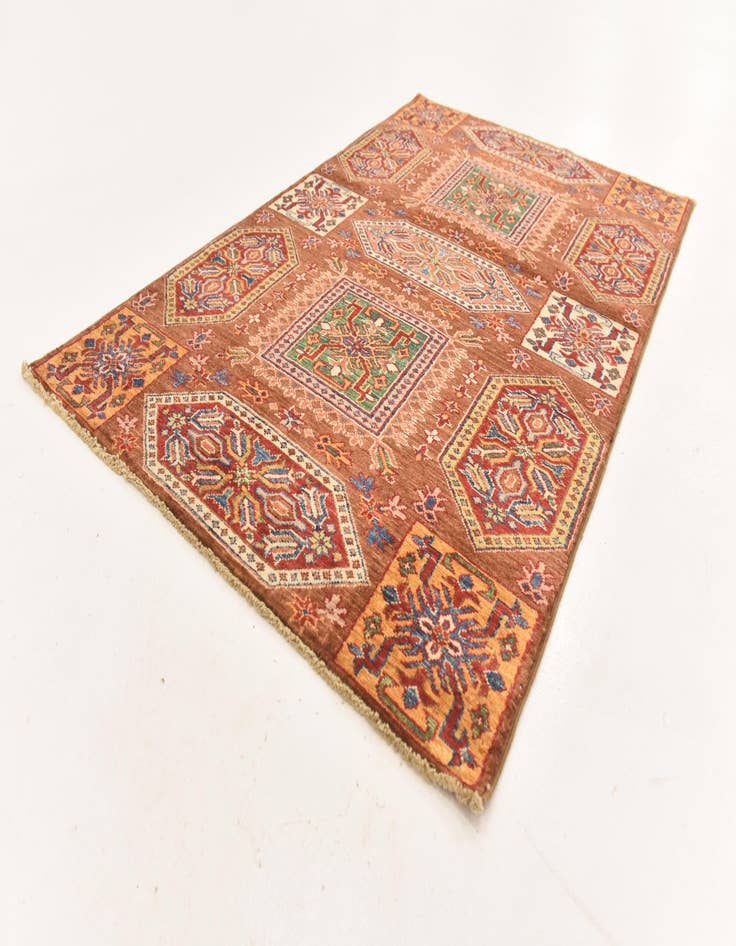 Detail image of 3' 4 x 5' 2  Hand Knotted Kazak Rug