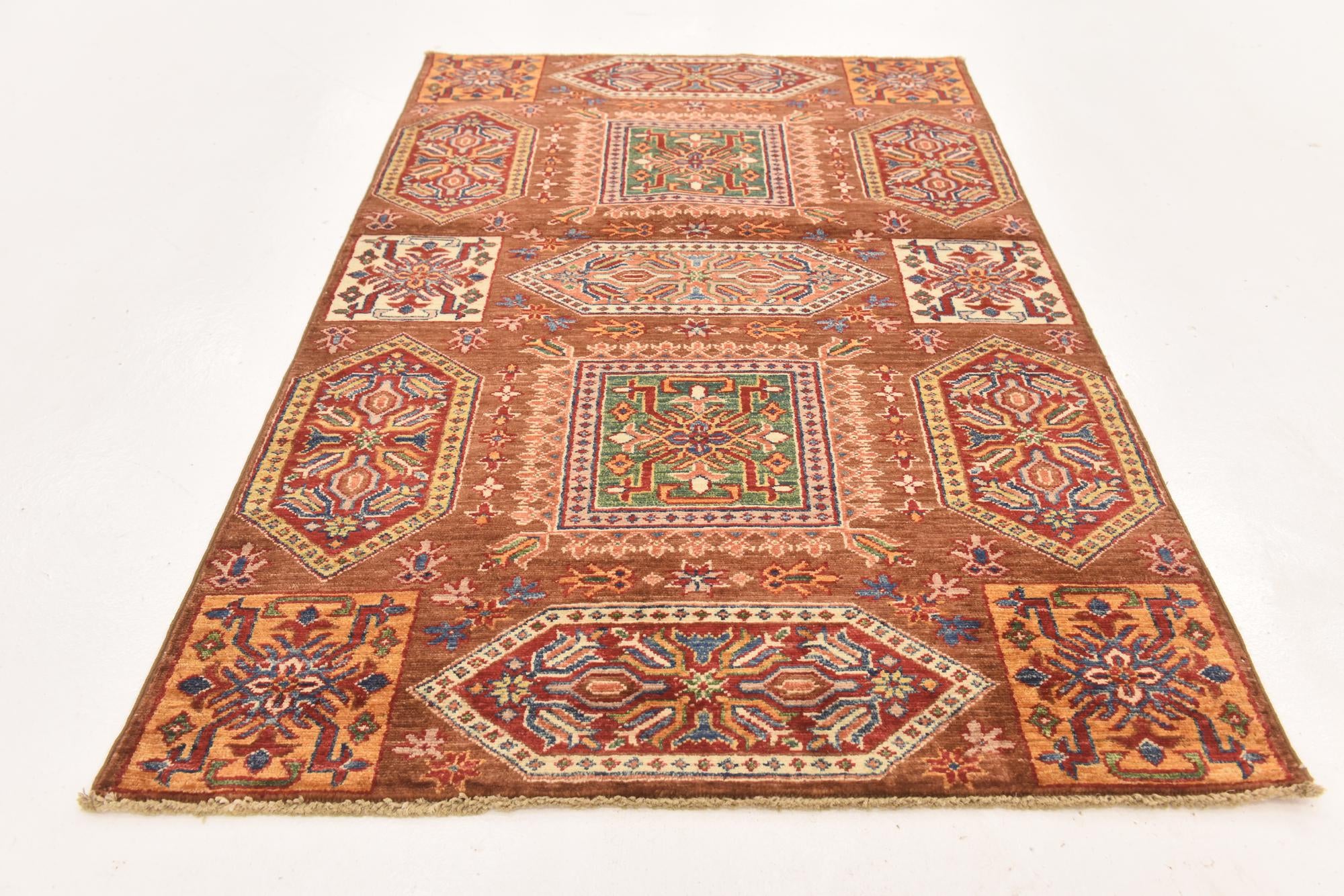 3' 4 x 5' 2 Hand Knotted Kazak Rug
