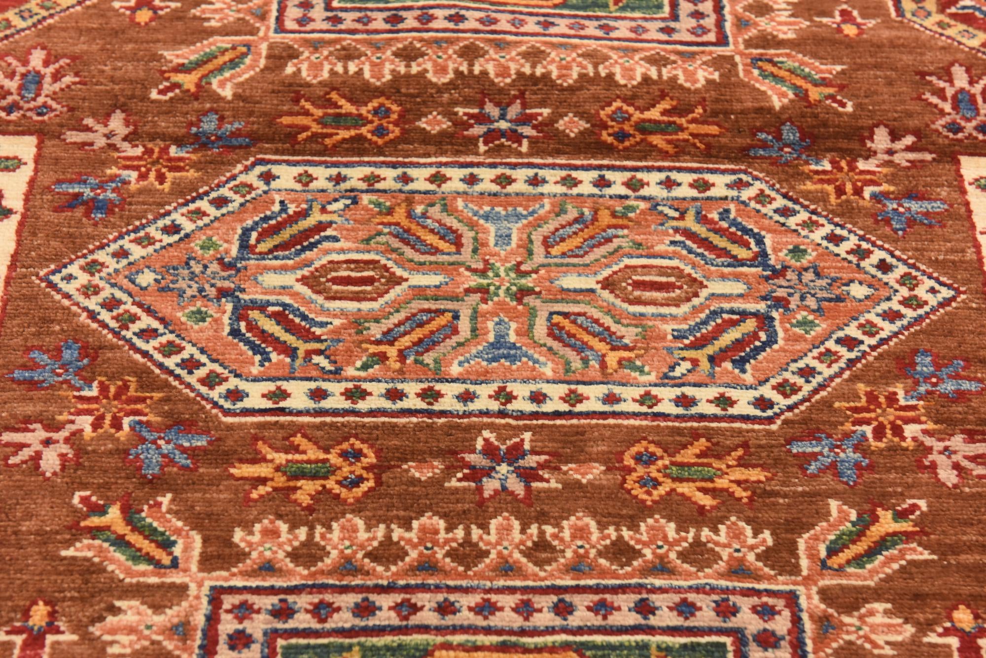 3' 4 x 5' 2 Hand Knotted Kazak Rug