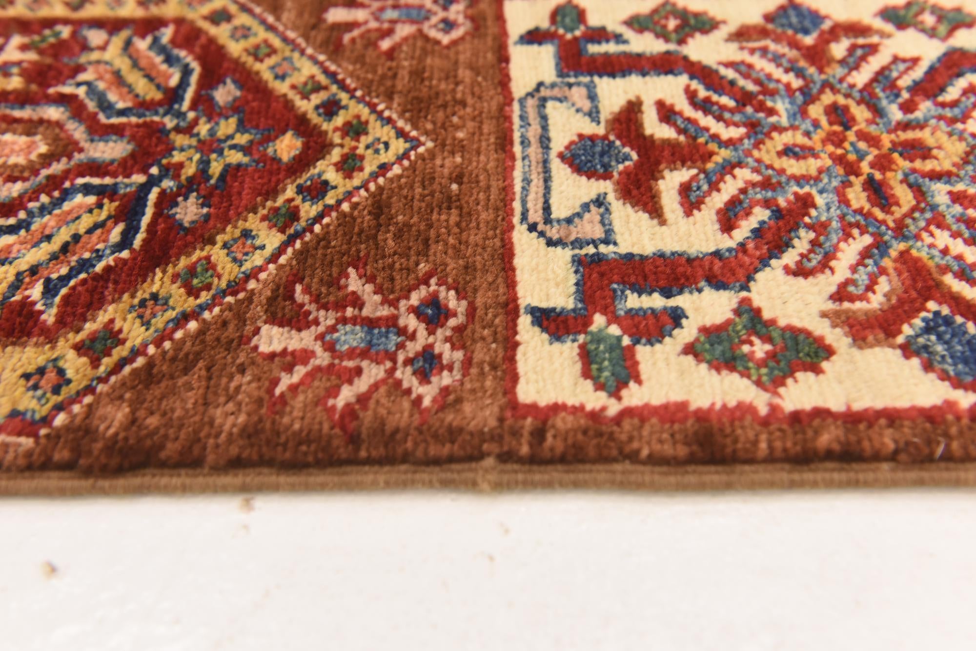 3' 4 x 5' 2 Hand Knotted Kazak Rug