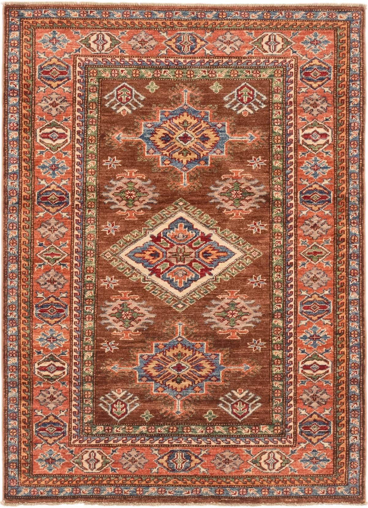 3' 6 x 4' 10 Hand Knotted Kazak Oriental Rug