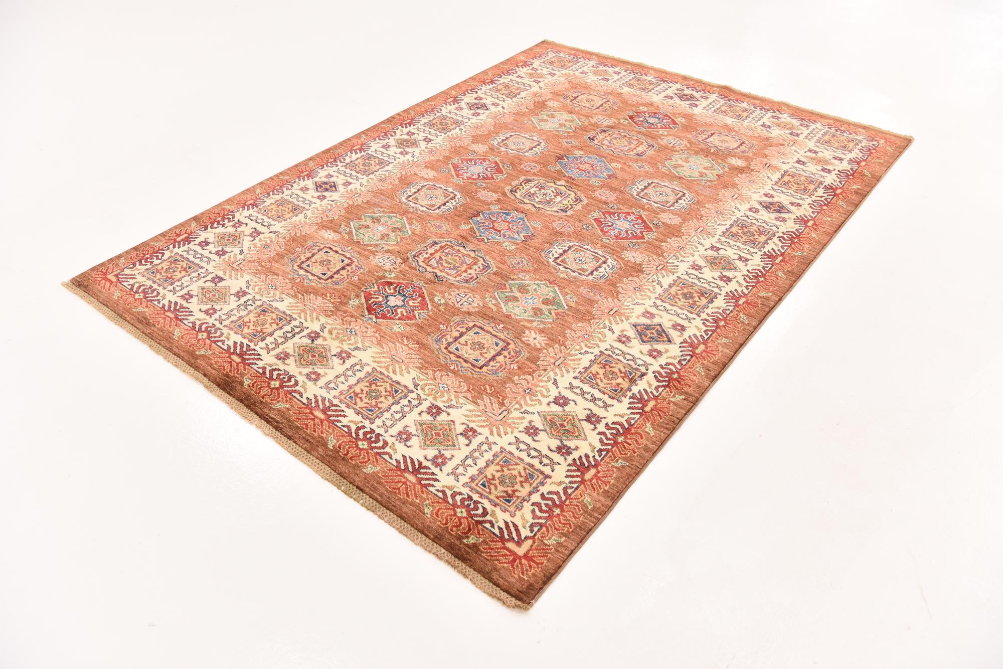 5' 6 x 7' 10 Hand Knotted Kazak Oriental Rug