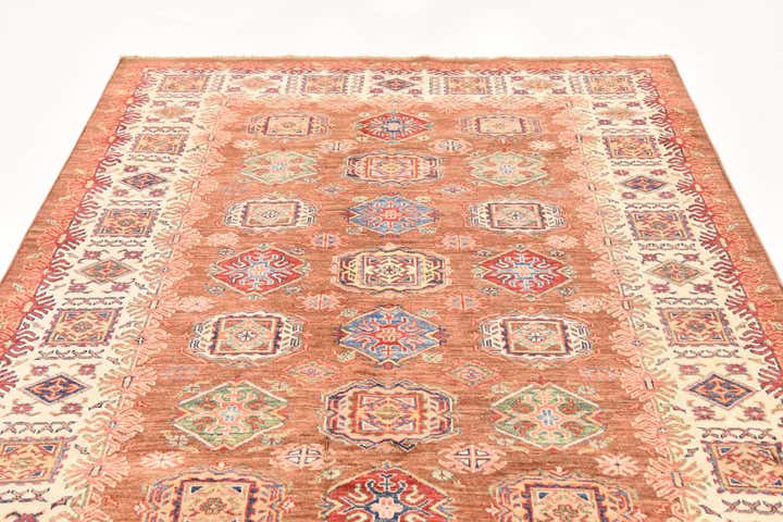 170cm x 240cm Handgeknoopt Kazak Oosters Vloerkleed
