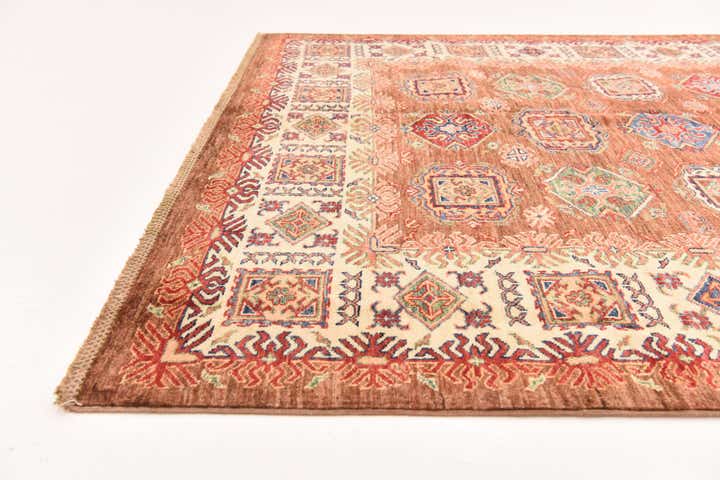 170cm x 240cm Handgeknoopt Kazak Oosters Vloerkleed
