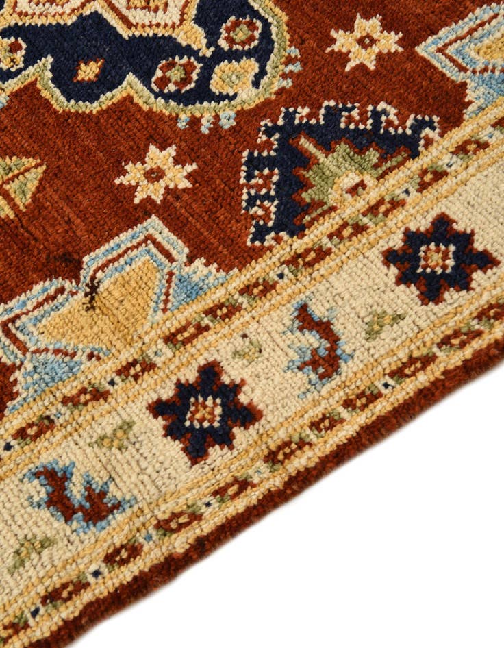 Detail image of 4' x 5' 10  Hand Knotted Kazak Wool Rug
