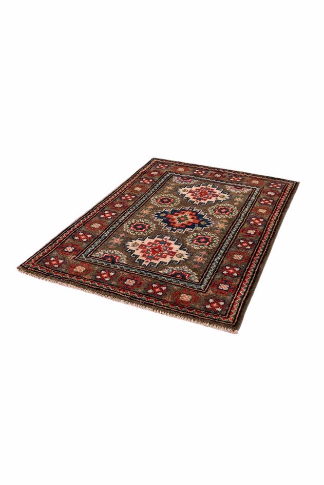 Detail image of 2' x 2' 10 Hand Knotted Kazak Rug