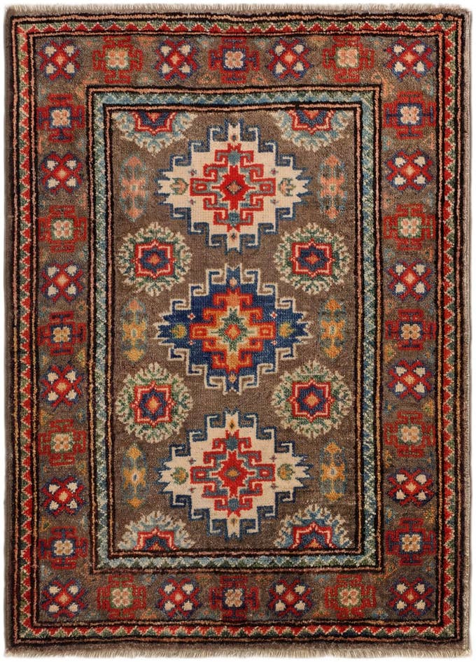 Detail image of 2' x 2' 10 Hand Knotted Kazak Rug