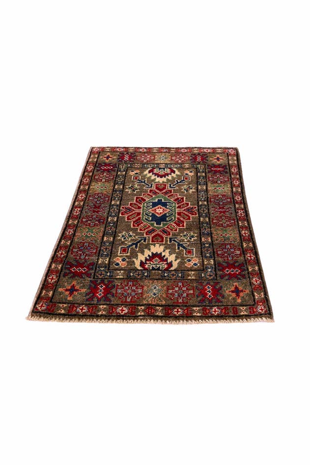 Detail image of 1' 11 x 3' Hand Knotted Kazak Rug