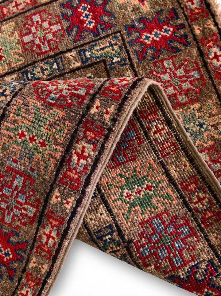 1' 11 x 3' Hand Knotted Kazak Rug