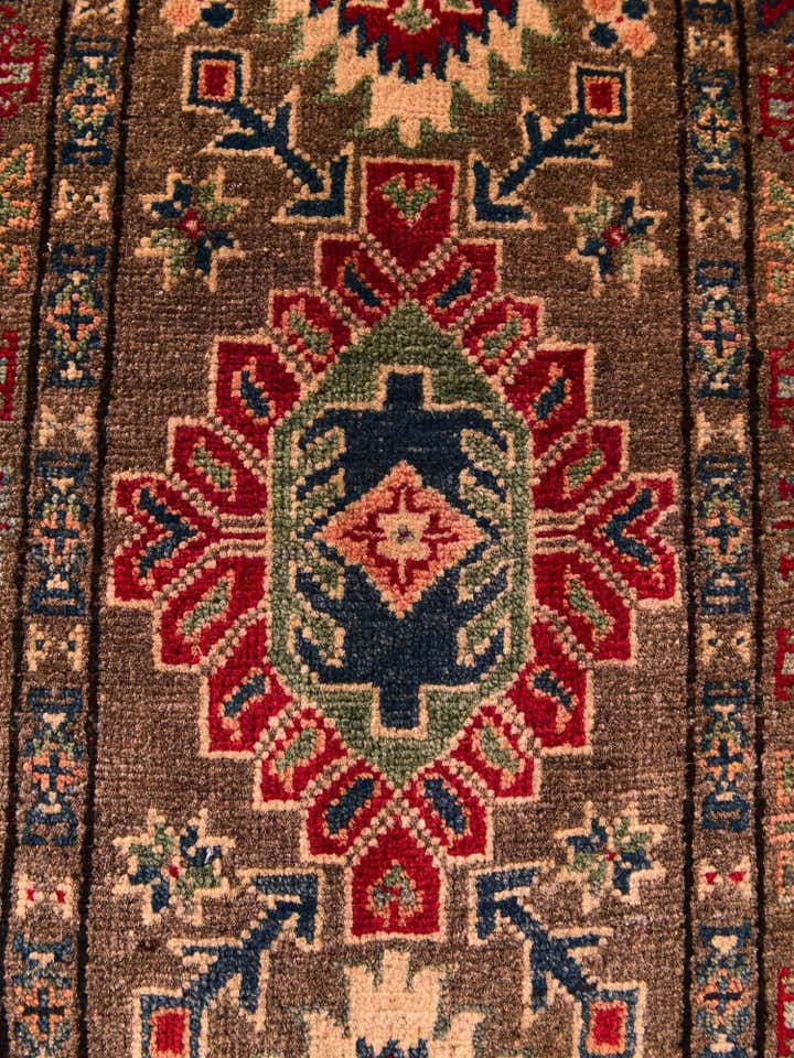 1' 11 x 3' Hand Knotted Kazak Rug
