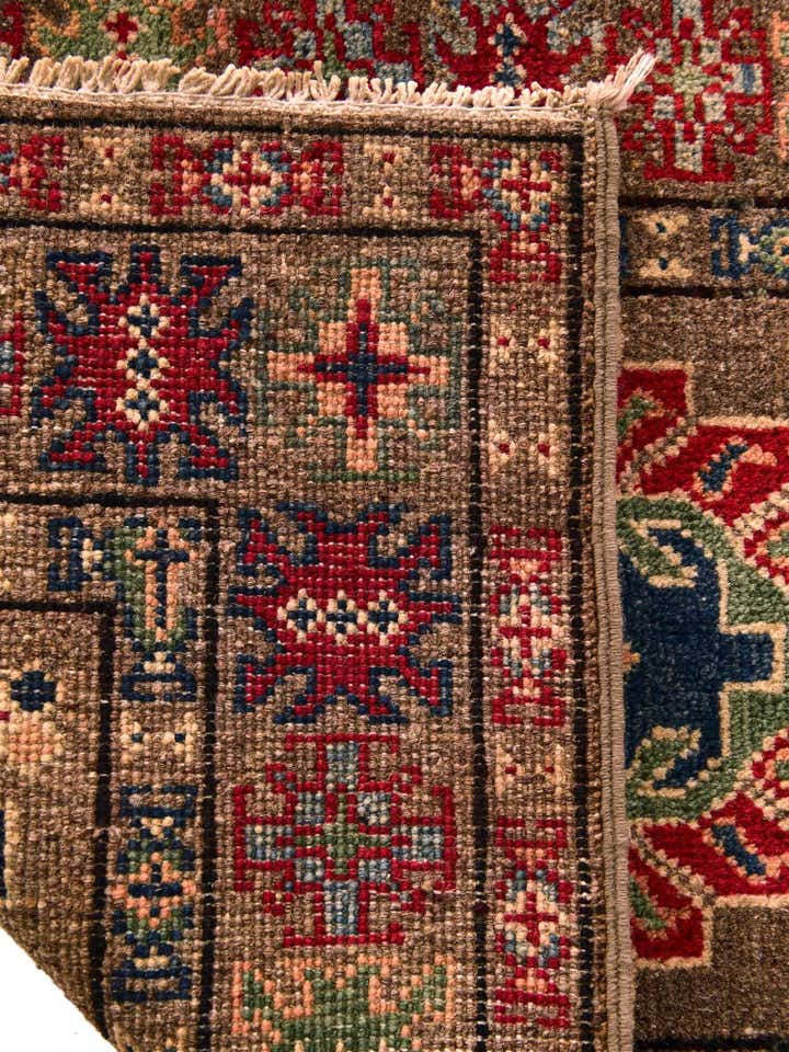 1' 11 x 3' Hand Knotted Kazak Rug