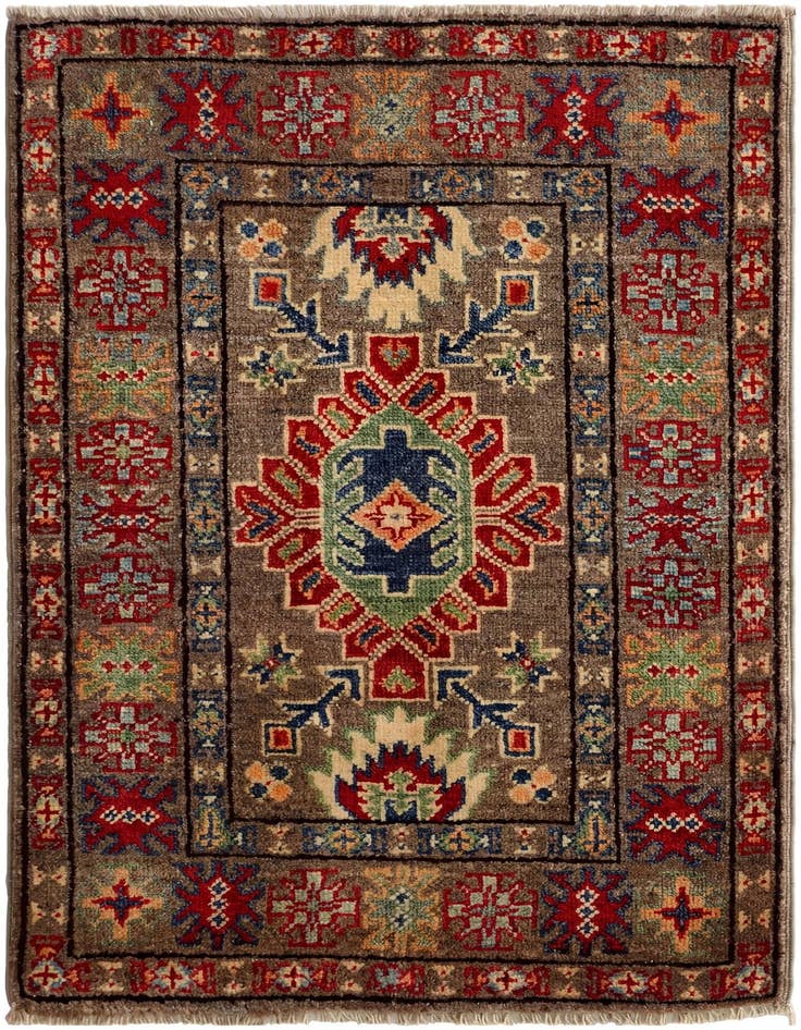 Detail image of 1' 11 x 3' Hand Knotted Kazak Rug