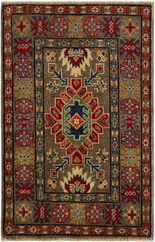 1' 11 x 3' Hand Knotted Kazak Rug
