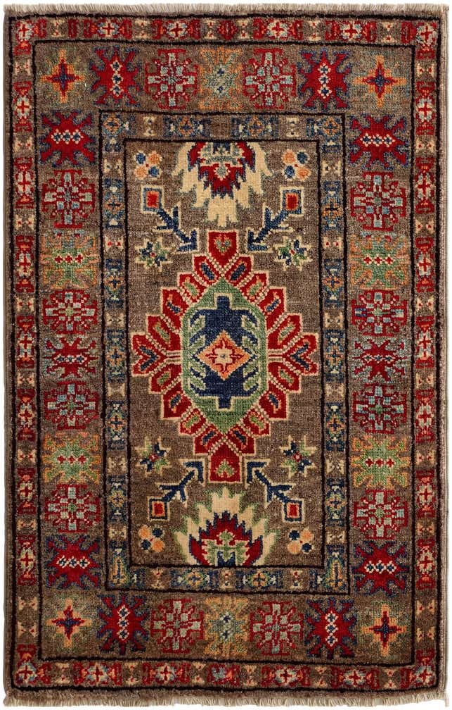 1' 11 x 3' Hand Knotted Kazak Rug