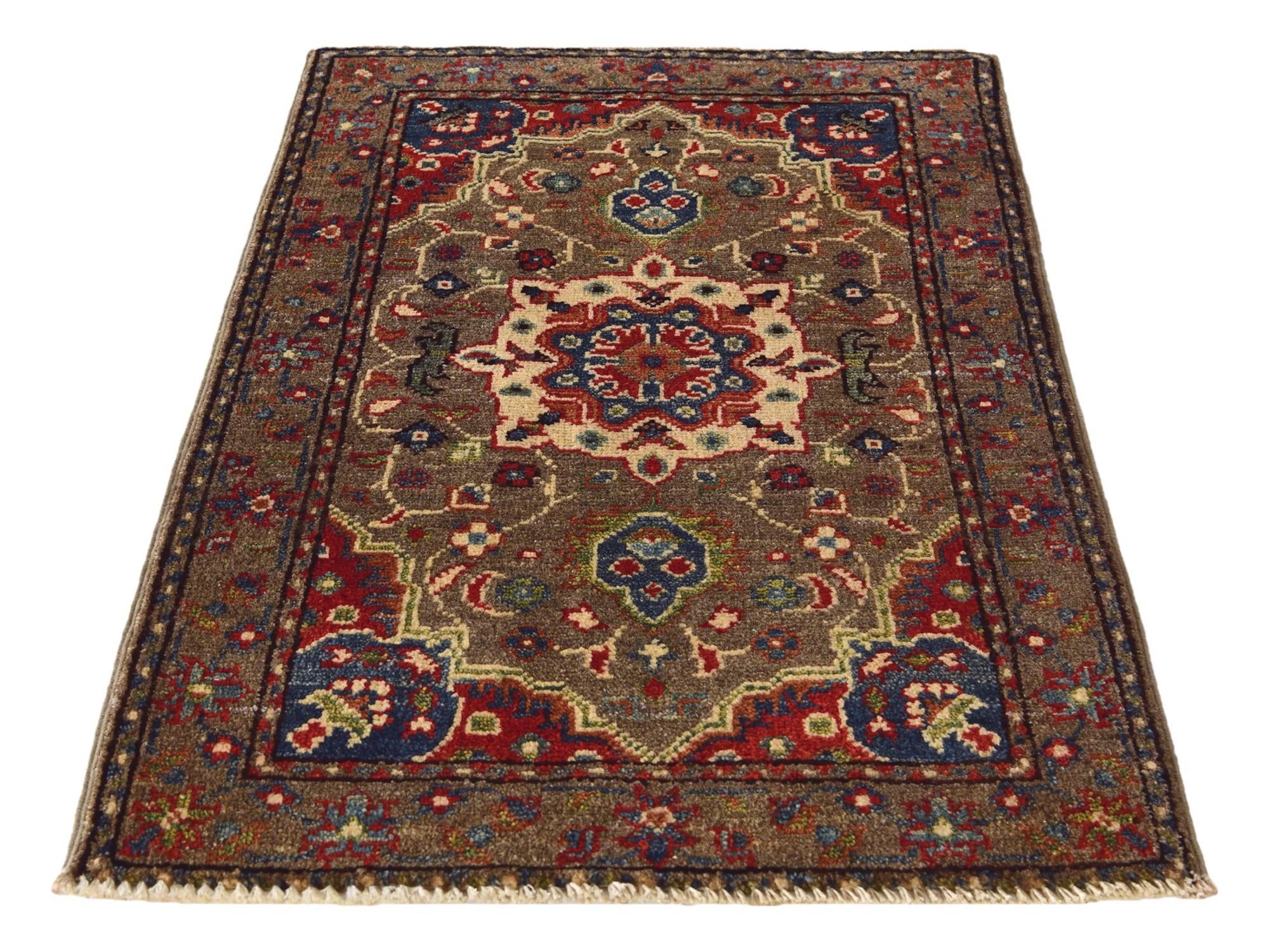 2' x 3' 1 Hand Knotted Kazak Rug