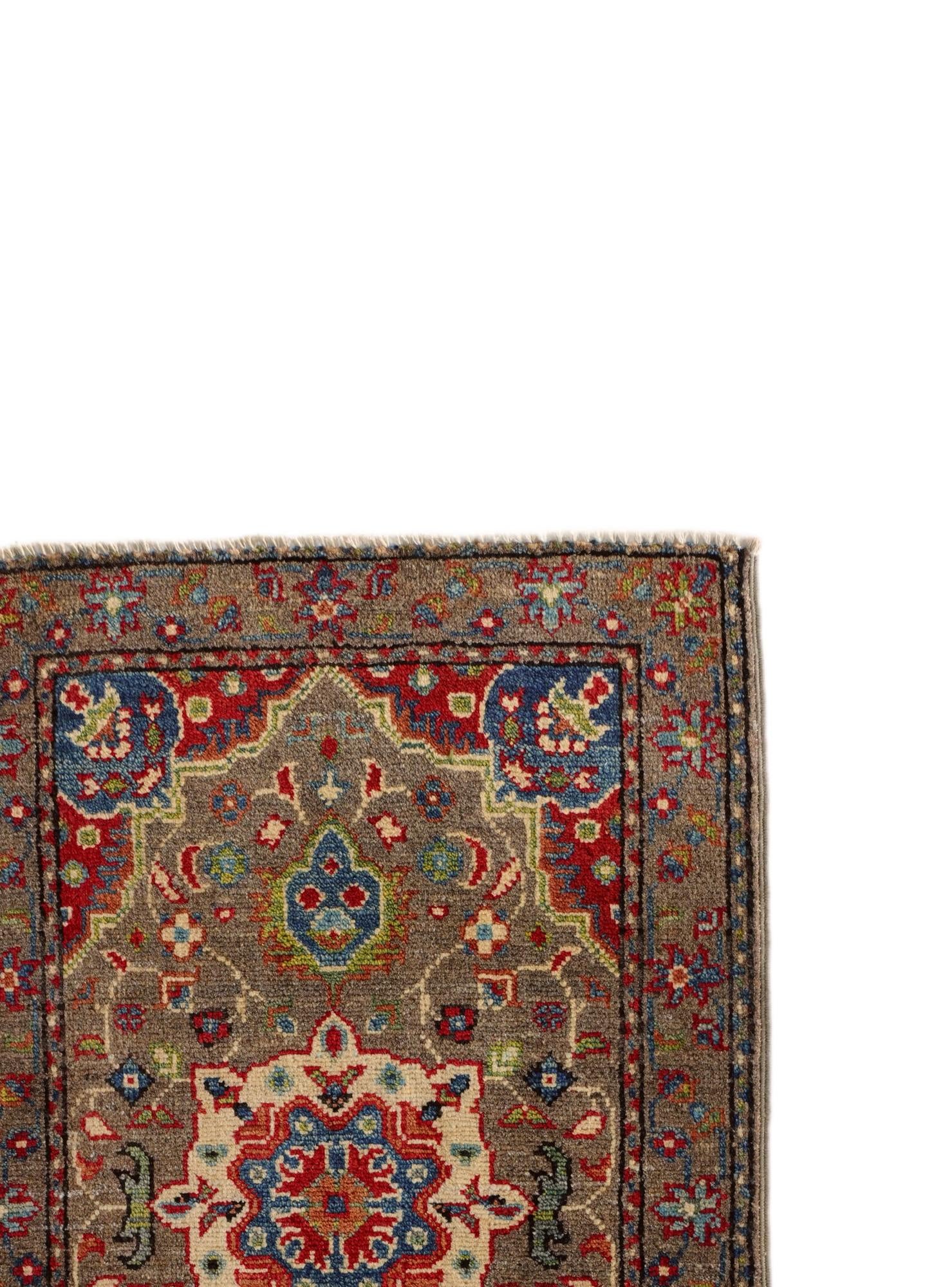 2' x 3' 1 Hand Knotted Kazak Rug