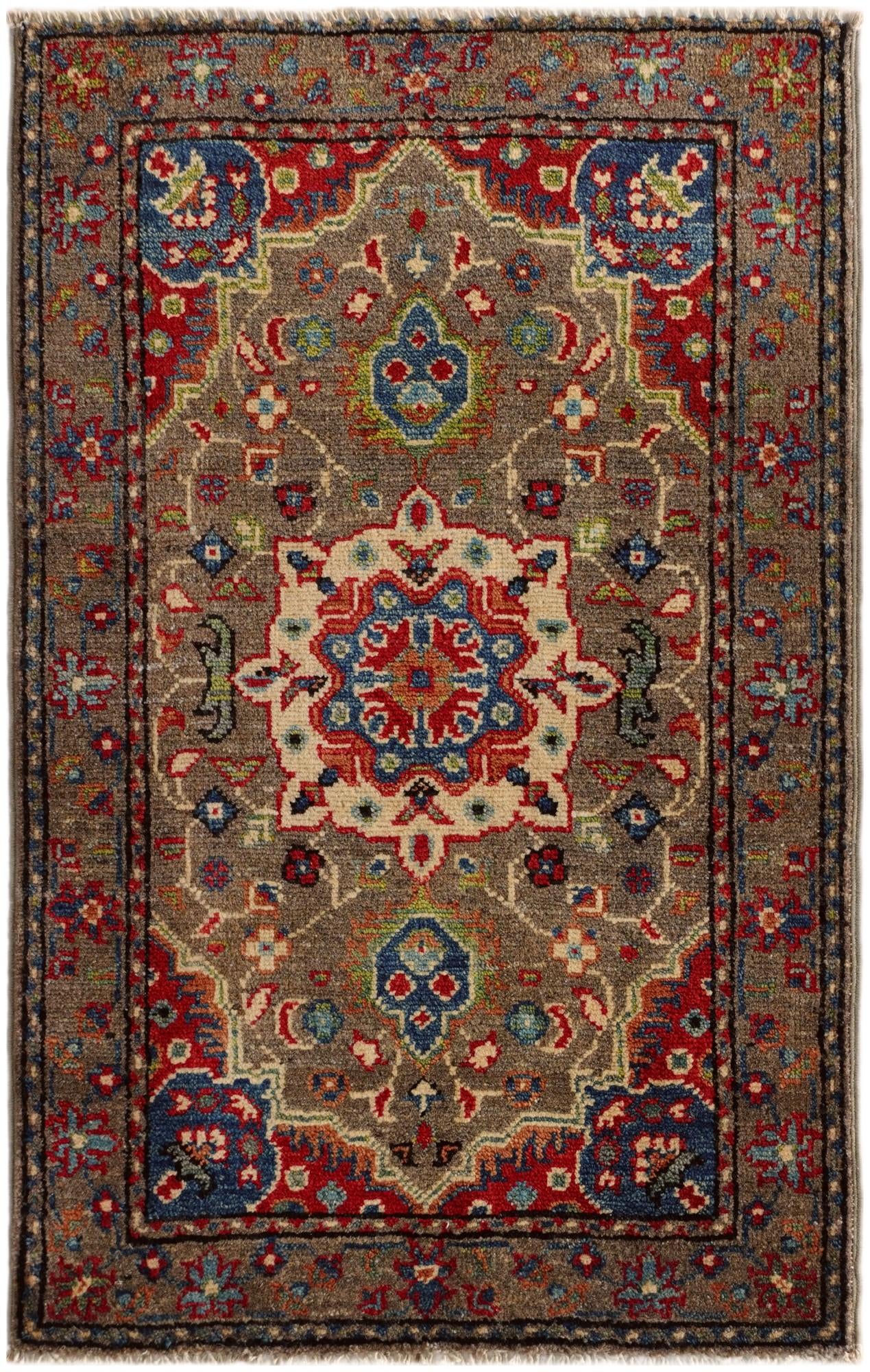 2' x 3' 1 Hand Knotted Kazak Rug