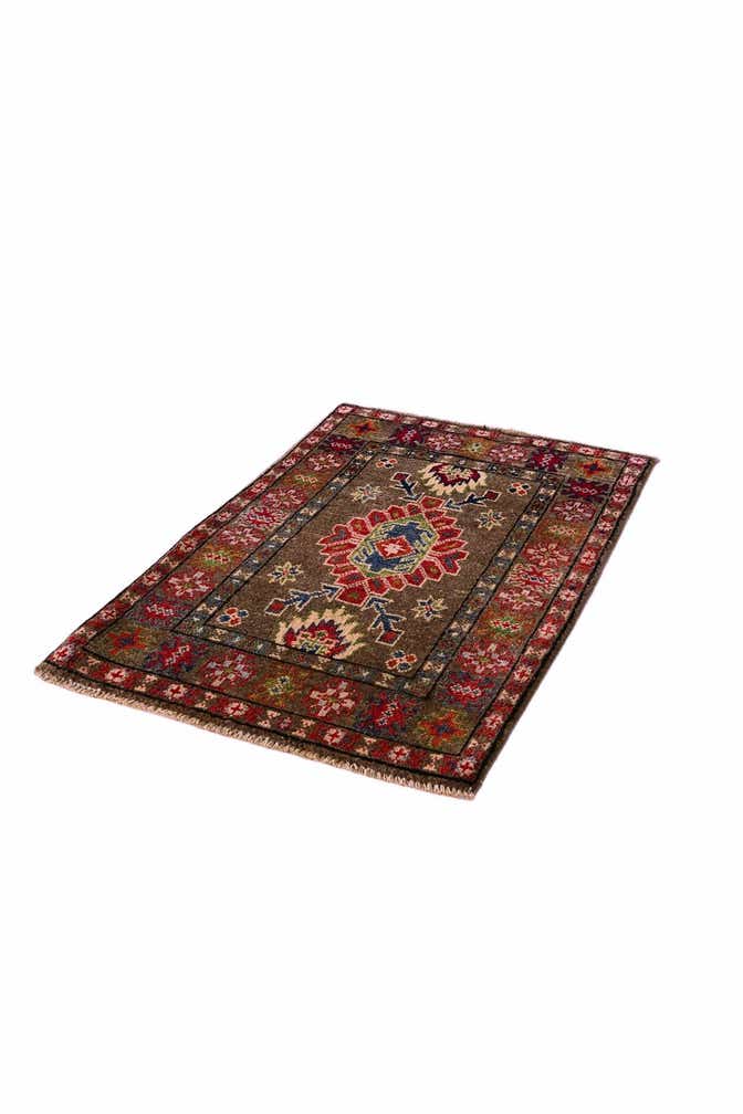 2' x 3' 1 Hand Knotted Kazak Rug