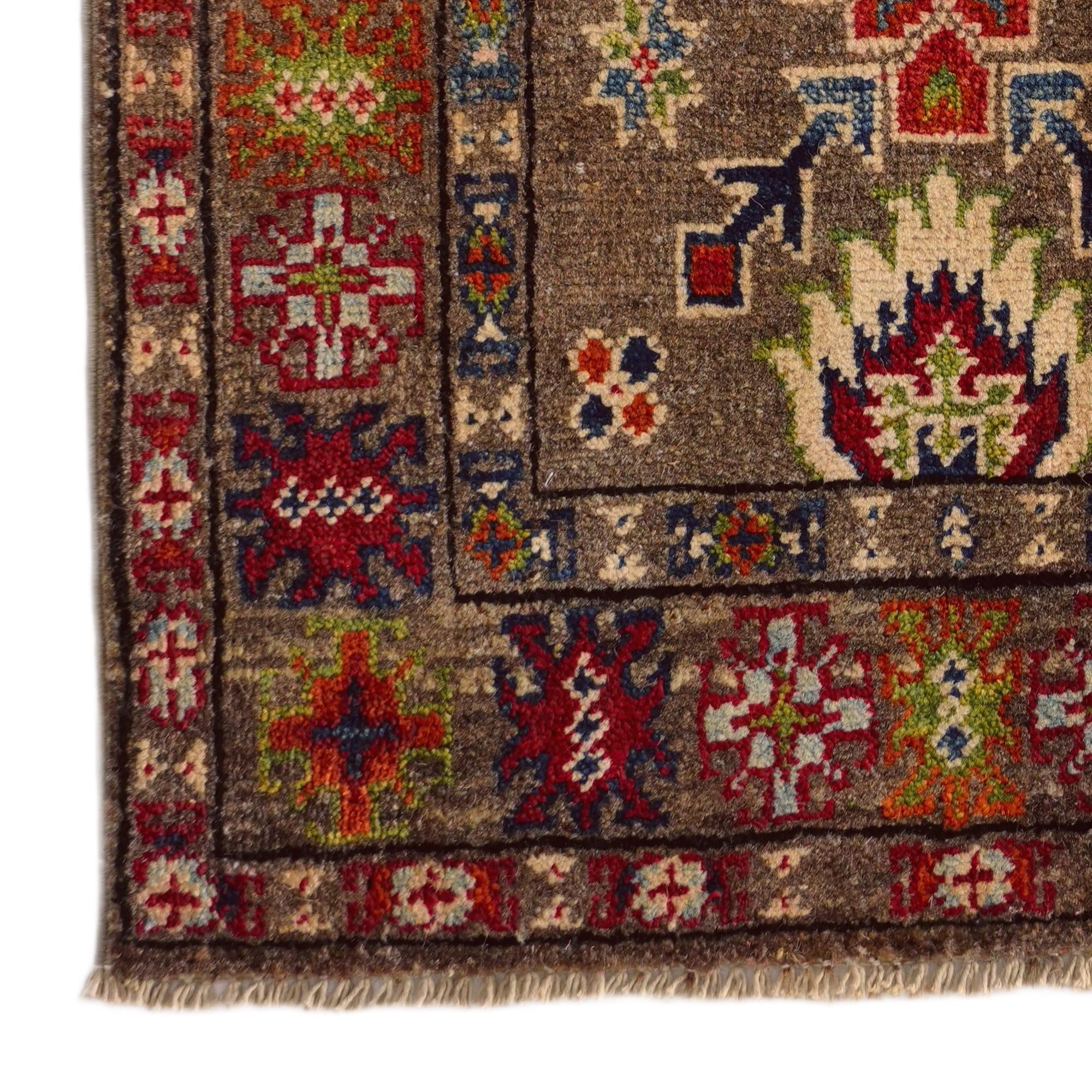 2' x 3' 1 Hand Knotted Kazak Rug