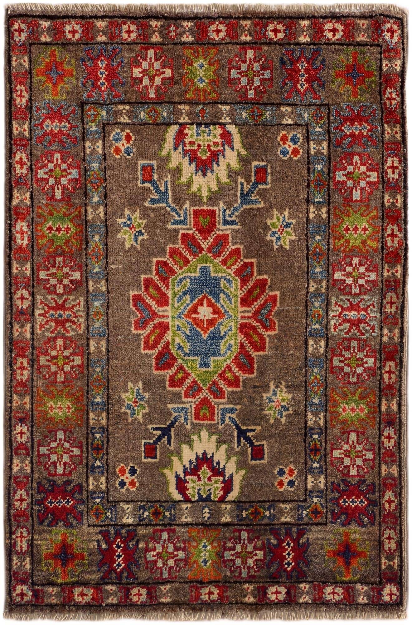 2' x 3' 1 Hand Knotted Kazak Rug