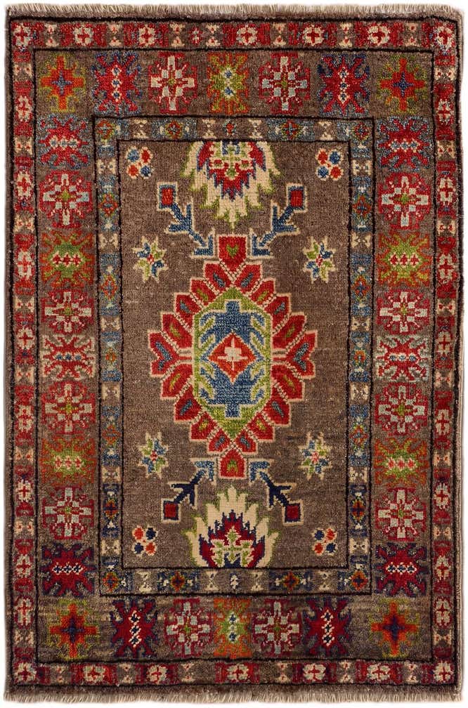 2' x 3' 1 Hand Knotted Kazak Rug