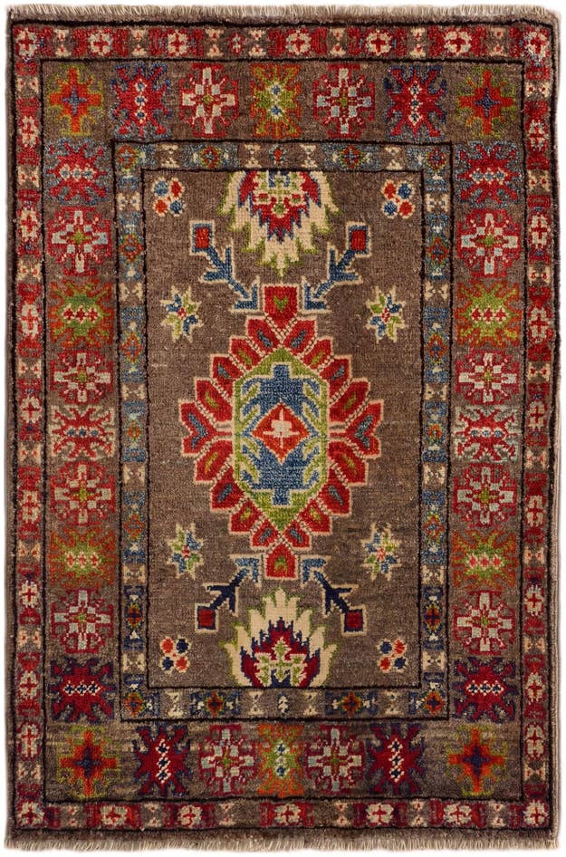 Detail image of 2' x 3' 1 Hand Knotted Kazak Rug