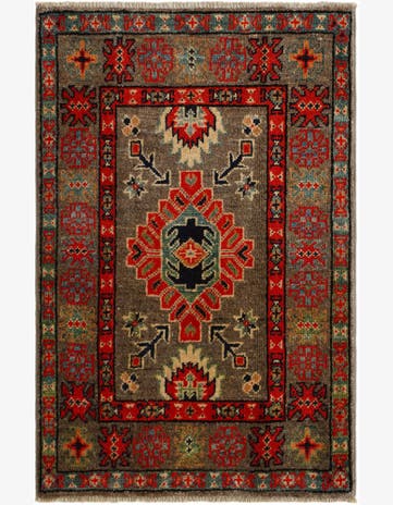 2' x 3' 1 Hand Knotted Kazak Rug