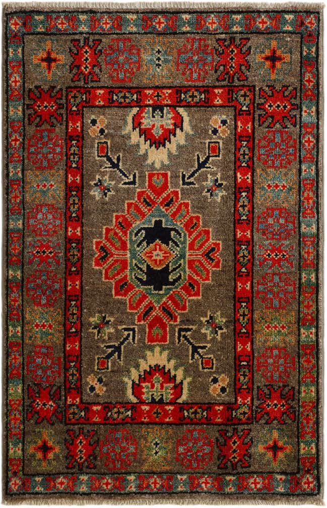 2' x 3' 1 Hand Knotted Kazak Rug