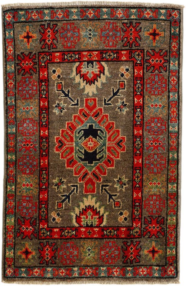 Detail image of 60cm x 95cm Hand Knotted Kazak Rug