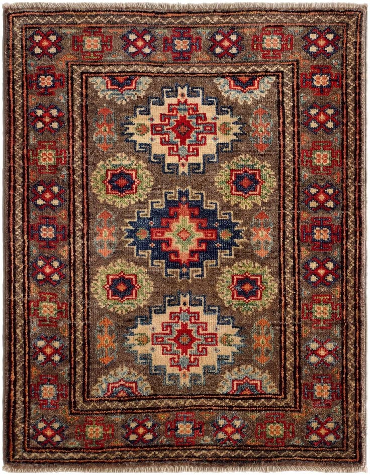 Detail image of 2' x 2' 10 Hand Knotted Kazak Rug