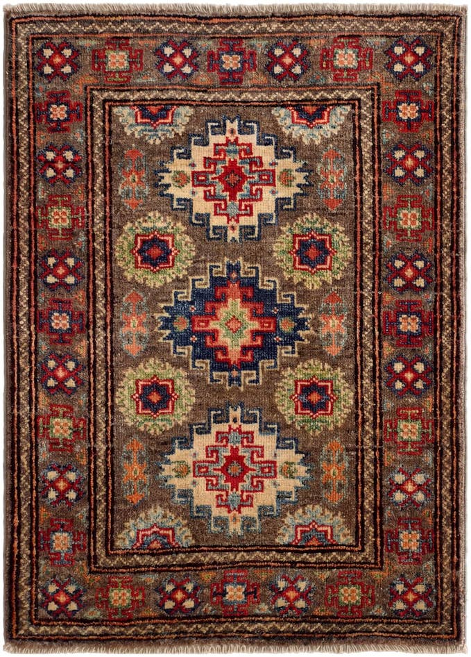 Detail image of 2' x 2' 10 Hand Knotted Kazak Rug