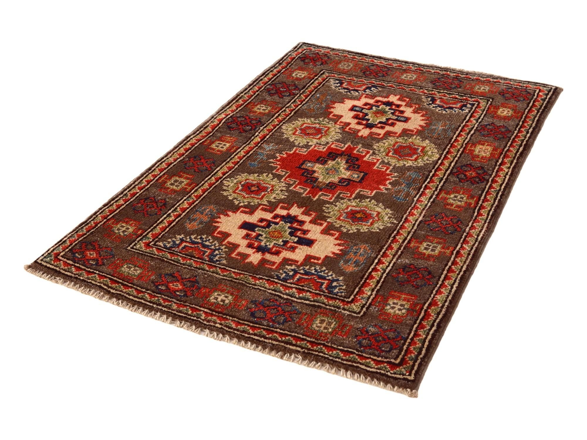 2' x 3' Hand Knotted Kazak Rug