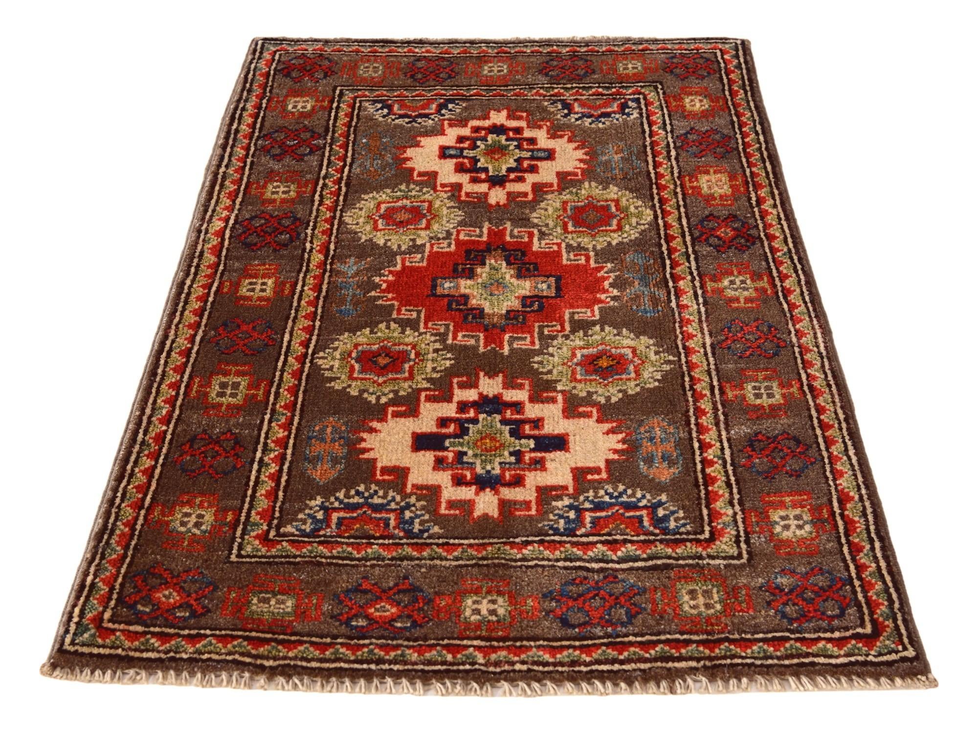 2' x 3' Hand Knotted Kazak Rug