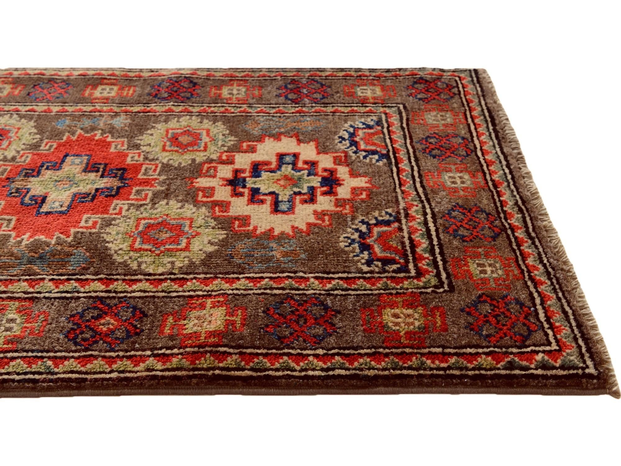 2' x 3' Hand Knotted Kazak Rug