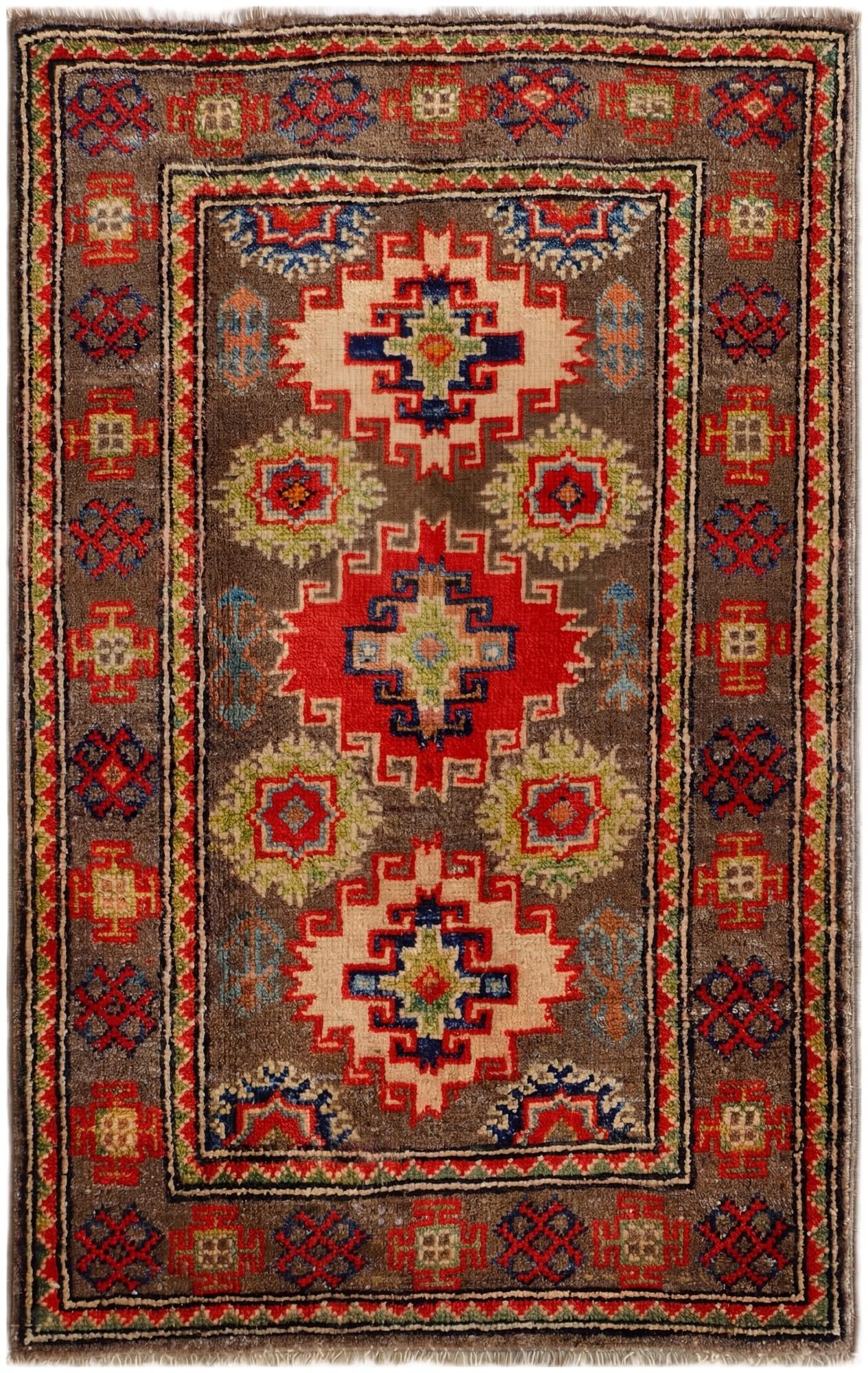 2' x 3' Hand Knotted Kazak Rug