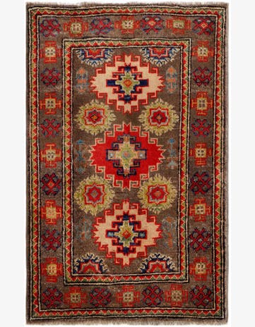 2' x 3' Hand Knotted Kazak Rug