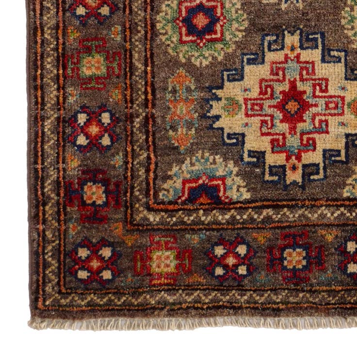 Detail image of 2' 1 x 2' 11 Hand Knotted Kazak Rug