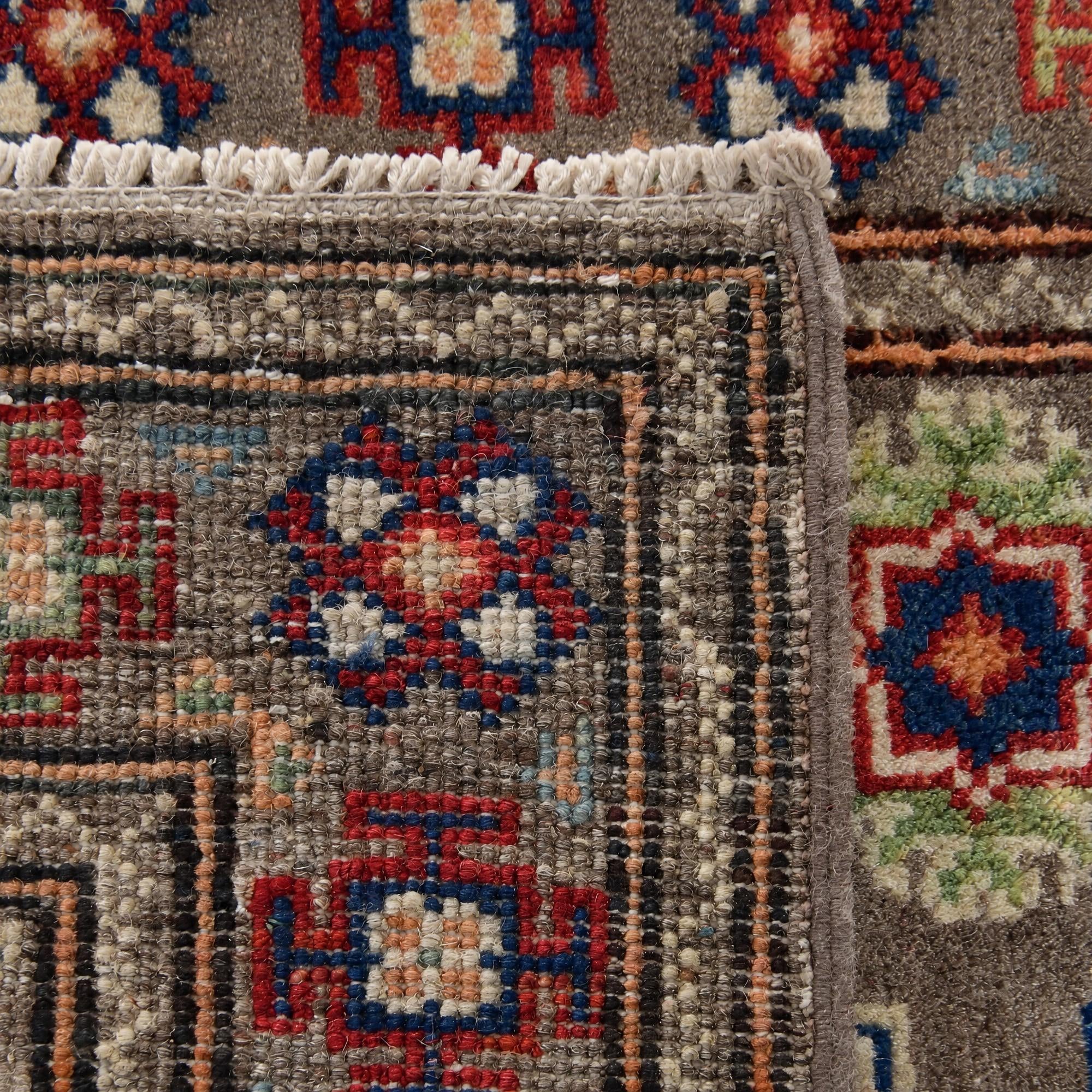 Detail image 12 of 12: 2' 1 x 2' 11 Hand Knotted Kazak Rug