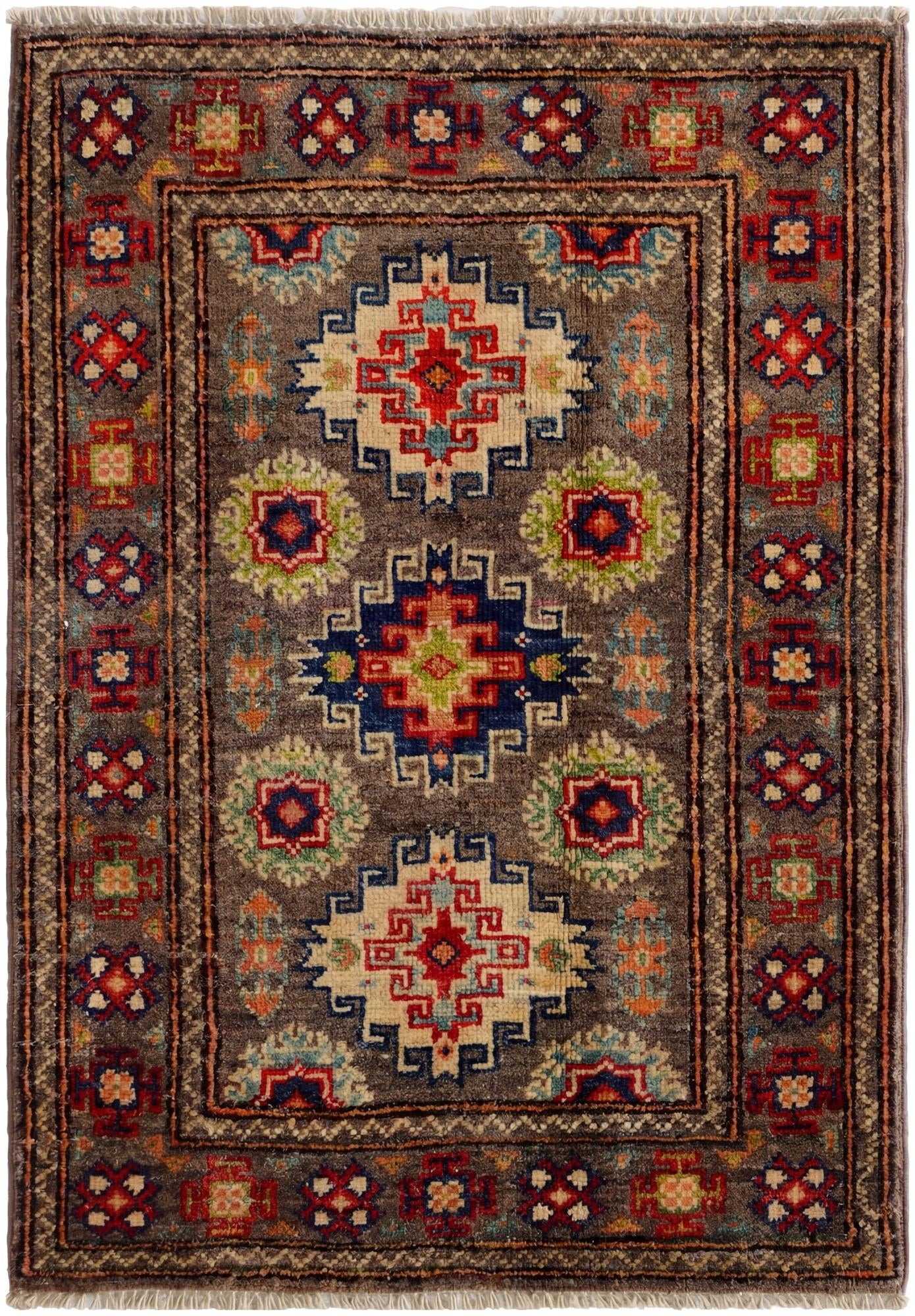 2' 1 x 2' 11 Hand Knotted Kazak Rug