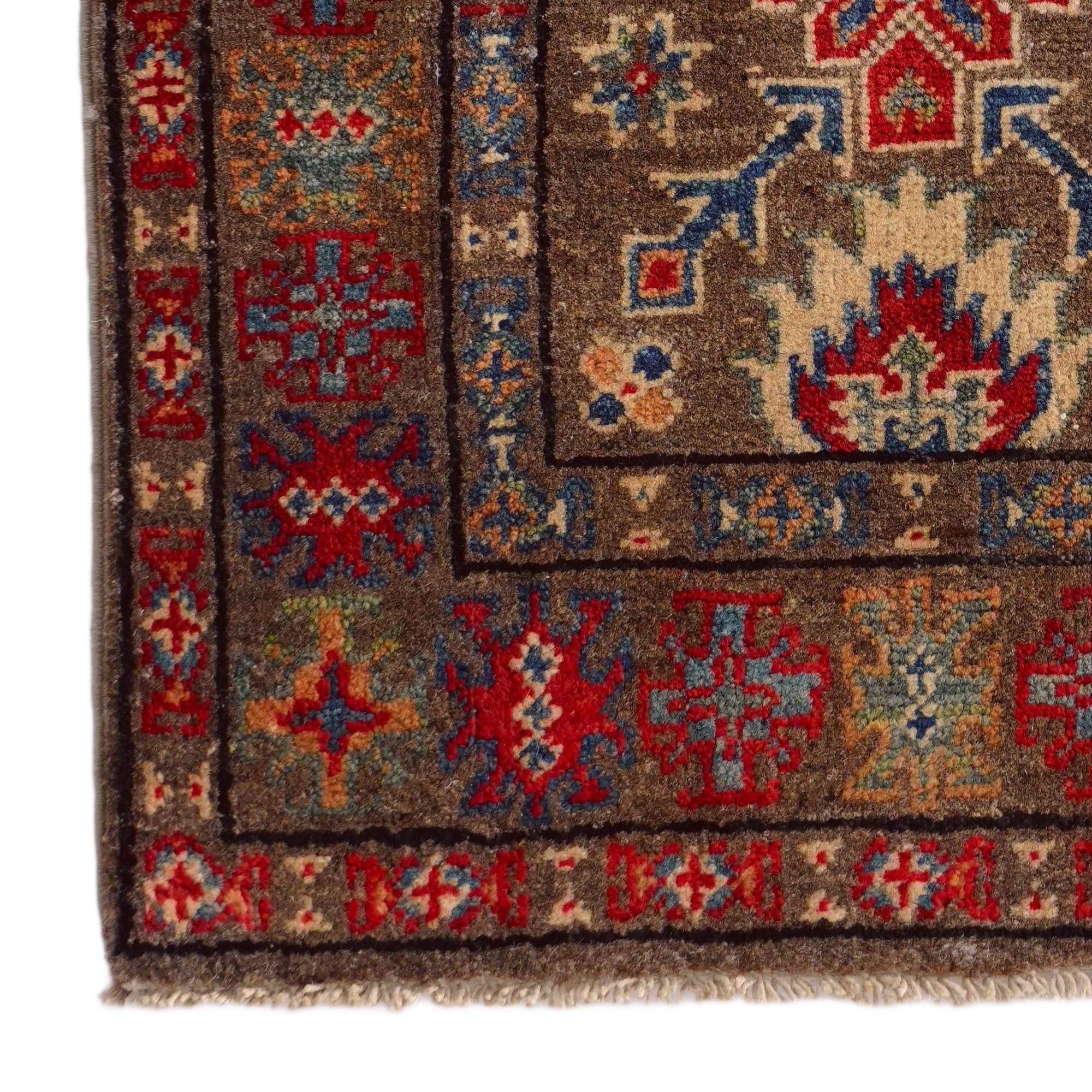 2' x 3' 1 Hand Knotted Kazak Rug