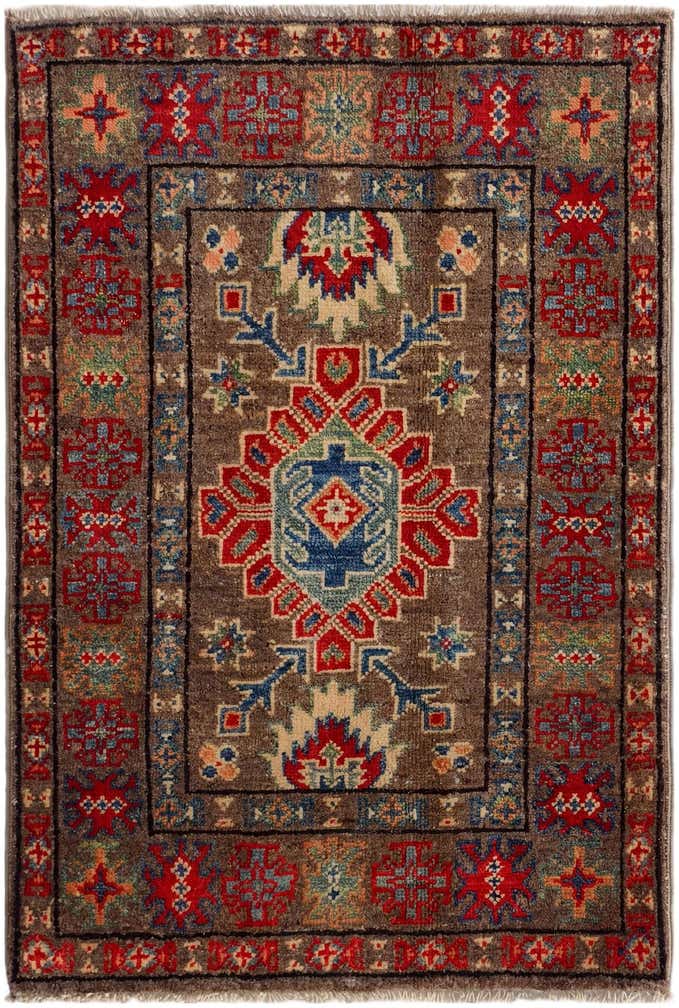 2' x 3' 1 Hand Knotted Kazak Rug