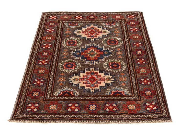 Detail image of 2' x 2' 10 Hand Knotted Kazak Rug
