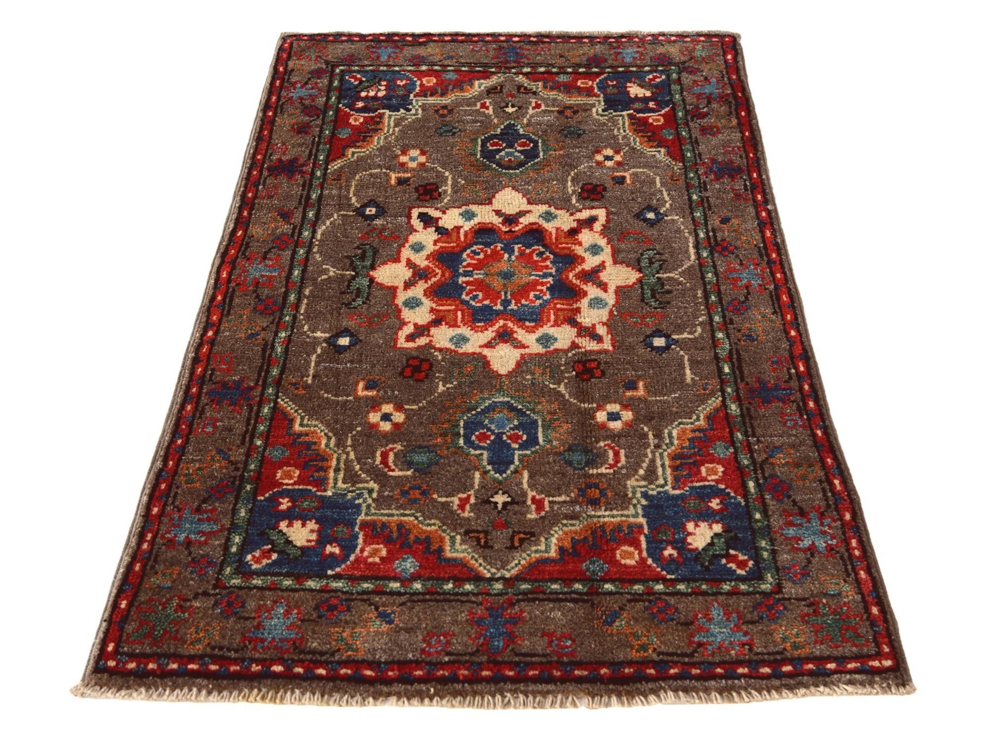 2' x 3' 2 Hand Knotted Kazak Rug