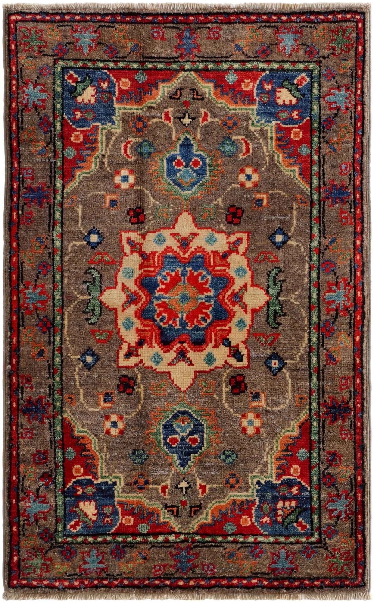 2' x 3' 2 Hand Knotted Kazak Rug