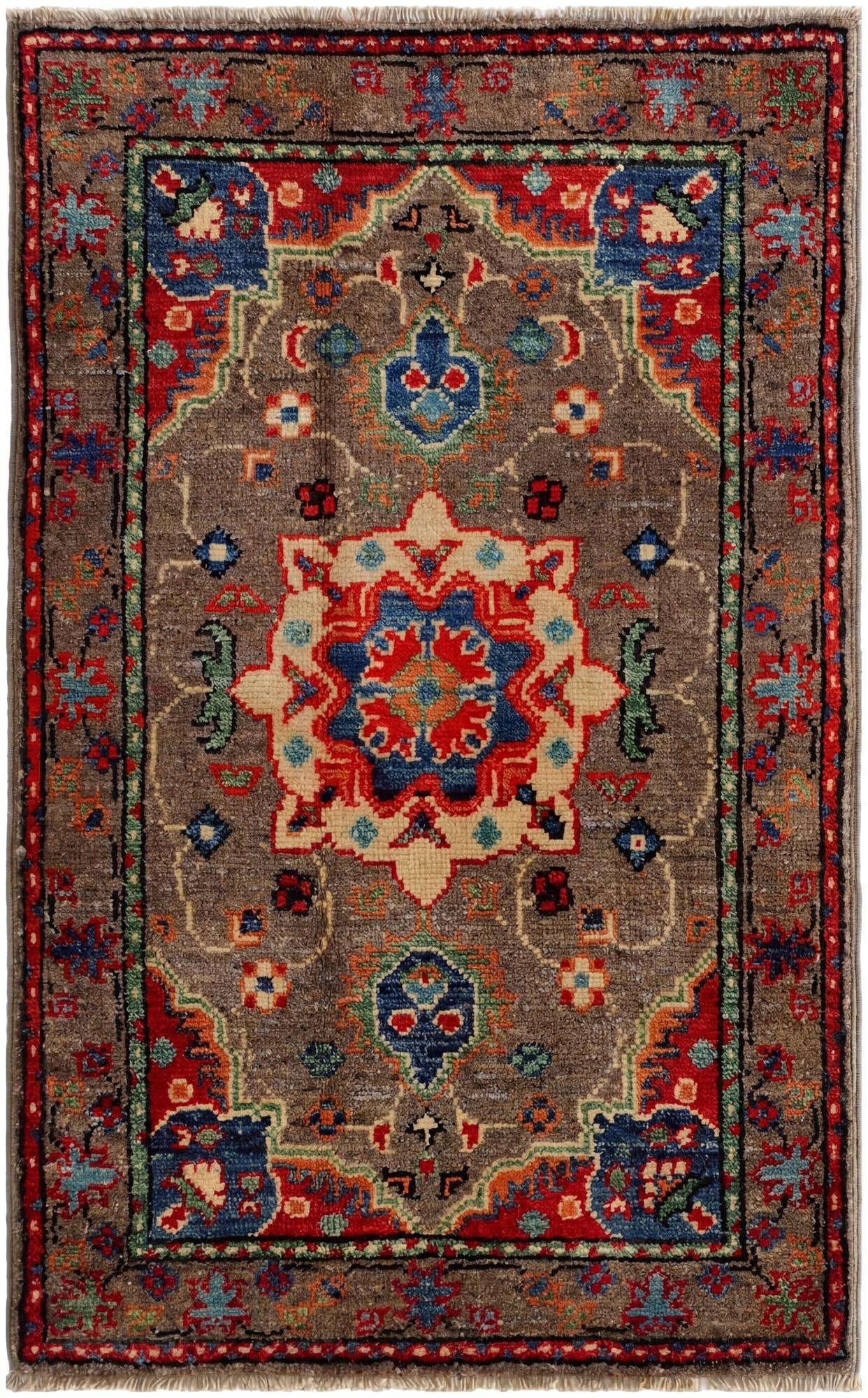 2' x 3' 2 Hand Knotted Kazak Rug